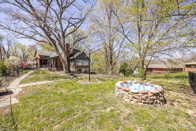10 Hill Dr, Fairview Heights, IL 62208 - view of yard featuring a sunroom