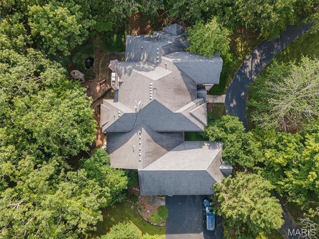 view from above of property