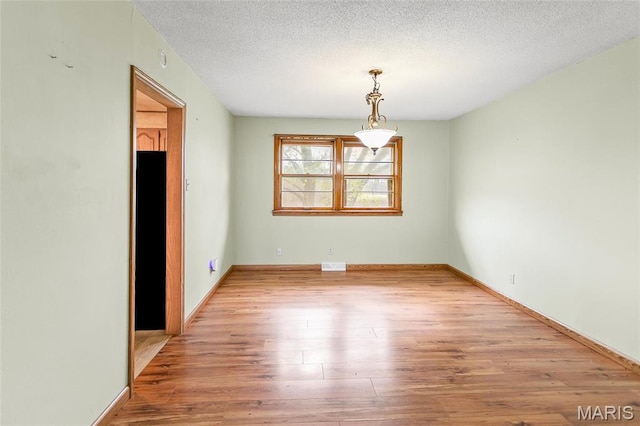 1219 N Park St, Hardin, IL 62047 - empty room featuring wood finished floors, a textured ceiling, and baseboards