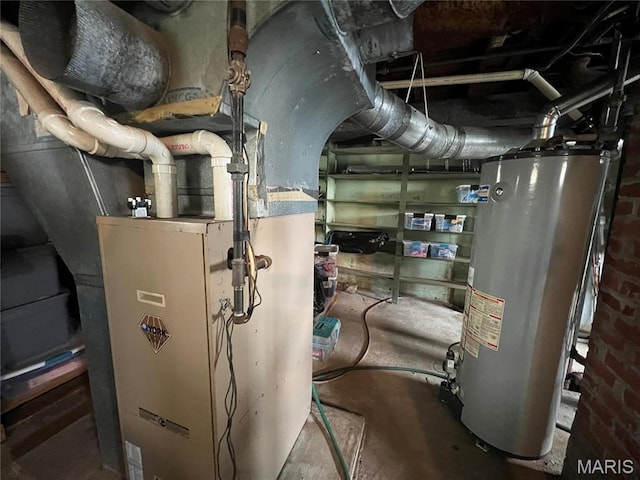 1714 Price St, Hannibal, MO 63401 - utility room featuring water heater