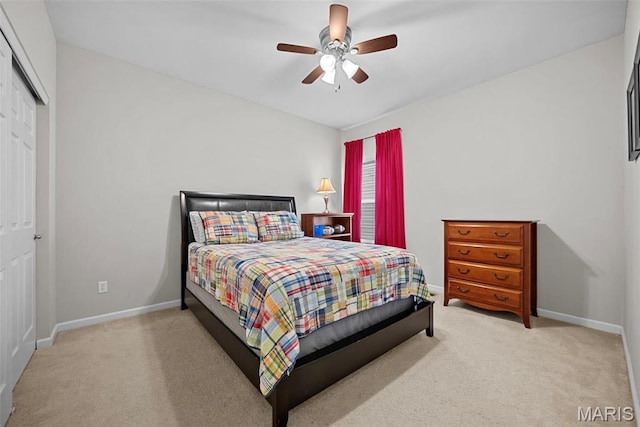 515 Country Chase Dr, Lake St Louis, MO 63367 - carpeted bedroom featuring baseboards, a closet, and ceiling fan