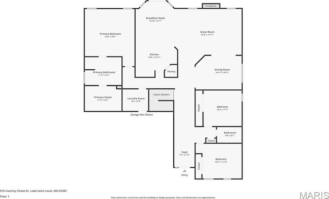 515 Country Chase Dr, Lake St Louis, MO 63367 - floor plan / room layout