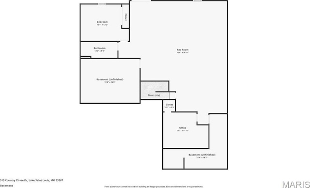 515 Country Chase Dr, Lake St Louis, MO 63367 - room layout