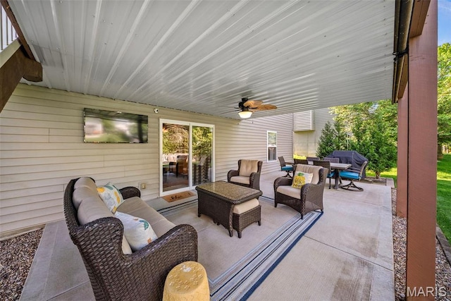 515 Country Chase Dr, Lake St Louis, MO 63367 - view of patio featuring outdoor lounge area and ceiling fan