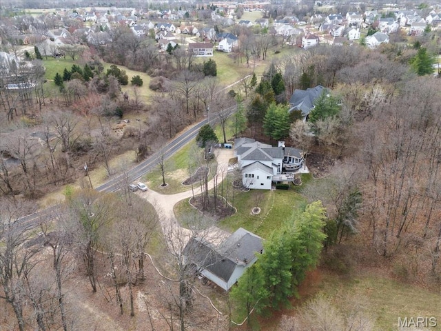1909 Shepard Rd, Wildwood, MO 63038 - aerial view of property and surrounding area featuring nearby suburban area