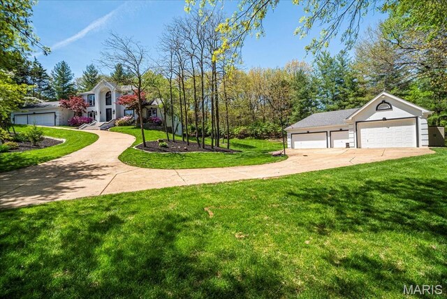 1909 Shepard Rd, Wildwood, MO 63038 - view of grassy yard featuring a detached garage