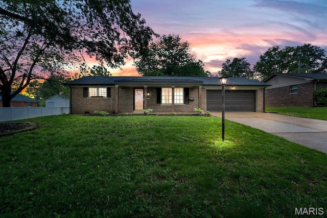 133 Winthrop Dr, Belleville, IL 62221 - view of front of property featuring a garage, driveway, and brick siding