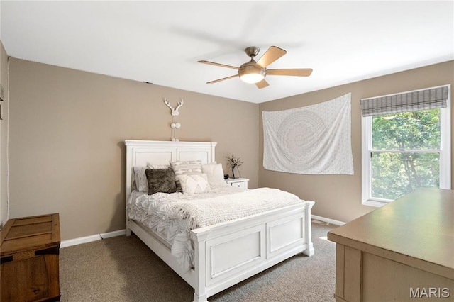 13552 Weston Park Dr, Saint Louis, MO 63131 - bedroom featuring light colored carpet, baseboards, and a ceiling fan