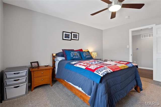 13552 Weston Park Dr, Saint Louis, MO 63131 - bedroom with carpet floors and a ceiling fan