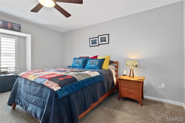 13552 Weston Park Dr, Saint Louis, MO 63131 - carpeted bedroom featuring a ceiling fan and baseboards