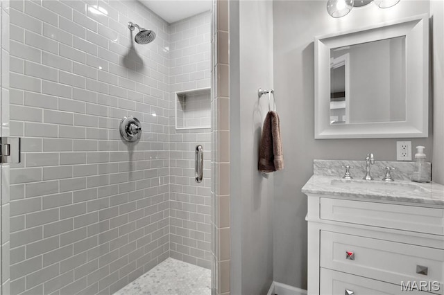 13552 Weston Park Dr, Saint Louis, MO 63131 - full bath with a shower stall and vanity