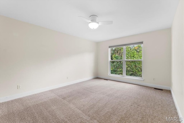 1136 Arbor Place Dr, Manchester, MO 63088 - empty room featuring ceiling fan and carpet flooring
