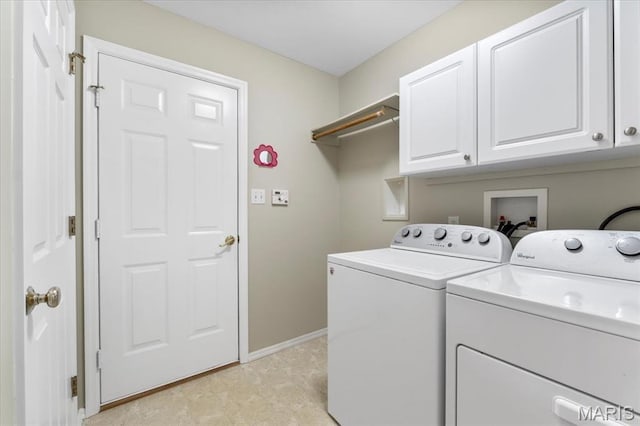1136 Arbor Place Dr, Manchester, MO 63088 - laundry room featuring cabinet space and independent washer and dryer