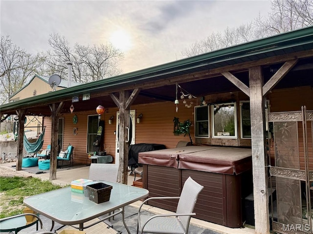 42 Berger Rd, Middletown, MO 63359 - view of patio featuring a hot tub and a grill