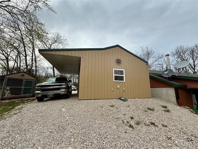 42 Berger Rd, Middletown, MO 63359 - view of outdoor structure with gravel driveway and a carport