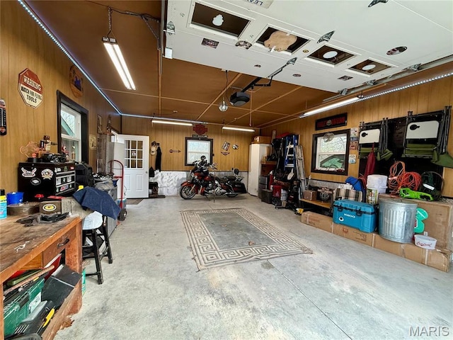 42 Berger Rd, Middletown, MO 63359 - garage featuring wood walls