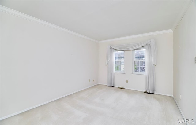 10359 Corbeil Dr Unit D, Saint Louis, MO 63146 - spare room featuring crown molding, light colored carpet, and baseboards