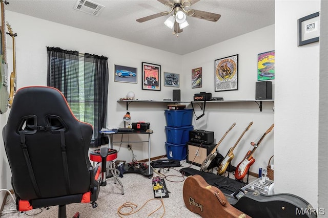 1736 Jc Ave, Waynesville, MO 65583 - rec room with ceiling fan, carpet, and baseboards