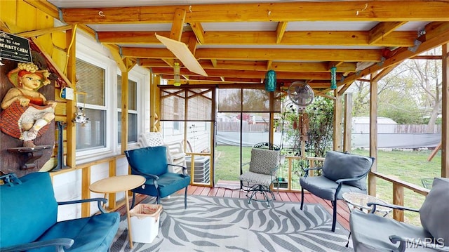 sunroom with plenty of natural light