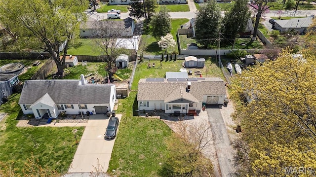 view from above of property