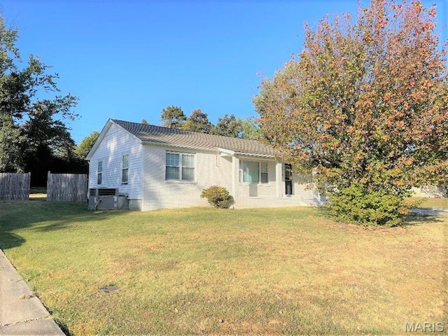 view of single story home