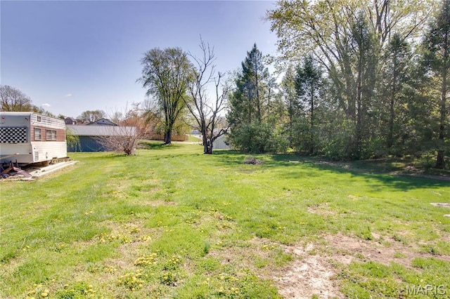 view of grassy yard