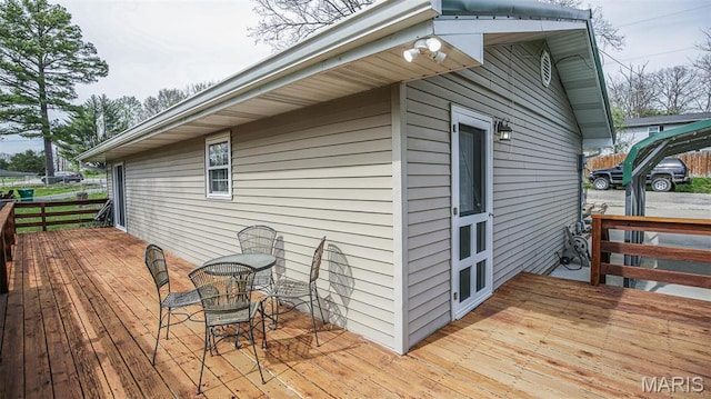 14153 Spring Dr, De Soto, MO 63020 - view of wooden terrace