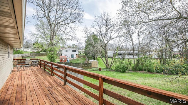 14153 Spring Dr, De Soto, MO 63020 - view of wooden terrace