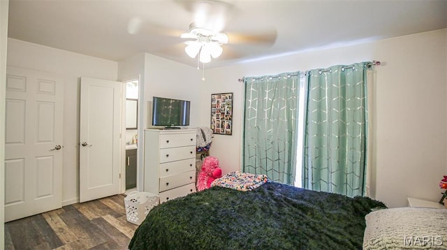 14153 Spring Dr, De Soto, MO 63020 - bedroom featuring wood finished floors and a ceiling fan