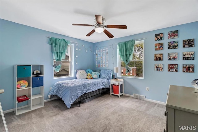 831 Diversey Dr, Saint Louis, MO 63126 - carpeted bedroom with baseboards and ceiling fan