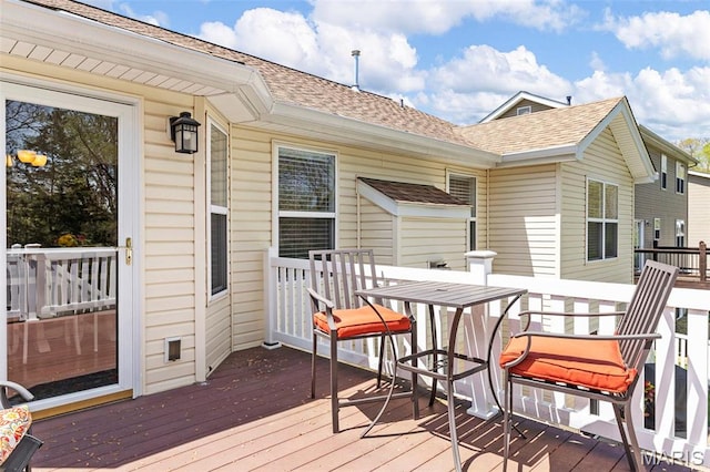 view of wooden deck