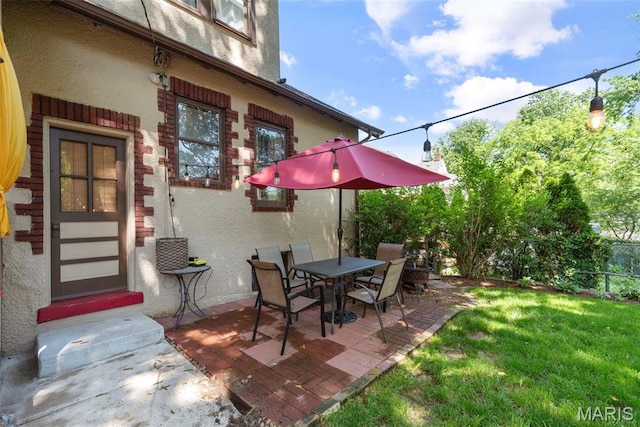 view of patio / terrace with outdoor dining area