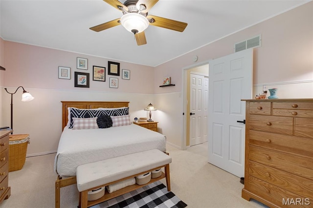 14710 Arbre Ln, Florissant, MO 63034 - bedroom featuring light colored carpet and ceiling fan
