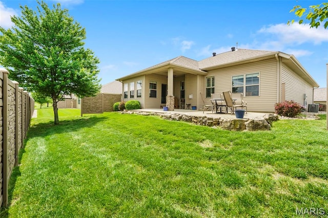 7466 Clarence Ct, Glen Carbon, IL 62034 - rear view of property with a patio area and cooling unit