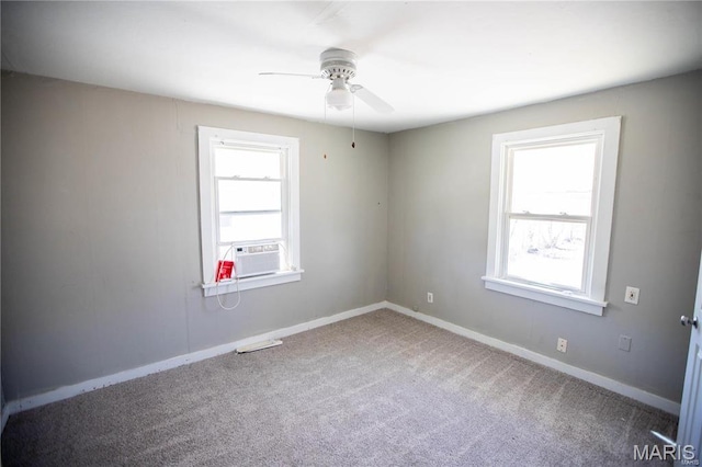 228 B Pine St, Sullivan, MO 63080 - carpeted spare room with ceiling fan, cooling unit, and baseboards