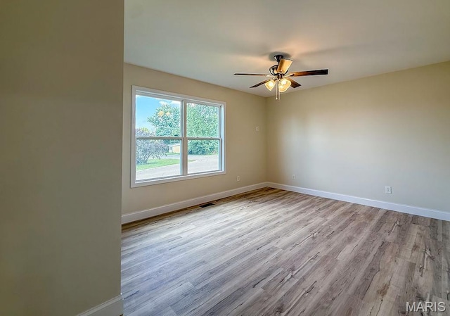 201 Ariel Ct, Desloge, MO 63601 - empty room featuring ceiling fan and wood finished floors