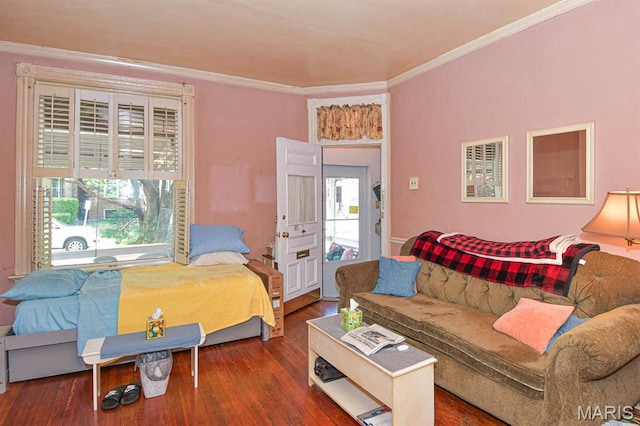 4207 Connecticut St, Saint Louis, MO 63116 - bedroom featuring ornamental molding and hardwood / wood-style flooring