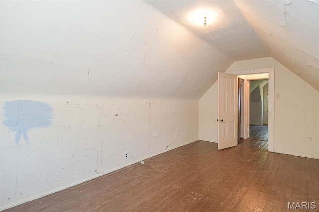 4207 Connecticut St, Saint Louis, MO 63116 - additional living space featuring hardwood / wood-style flooring and lofted ceiling