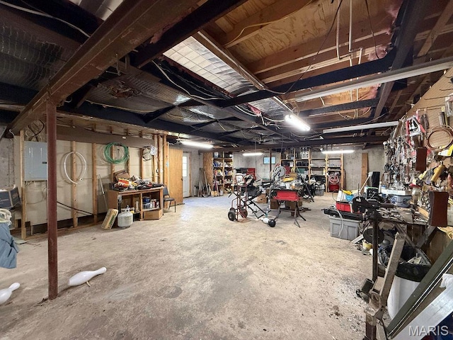 8325 Maple Ln, Dittmer, MO 63023 - unfinished below grade area featuring a workshop area