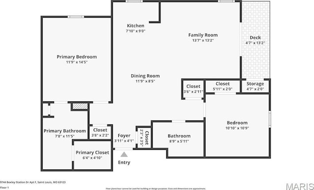 9744 Bexley Station Dr Unit F, Saint Louis, MO 63123 - view of property floor plan