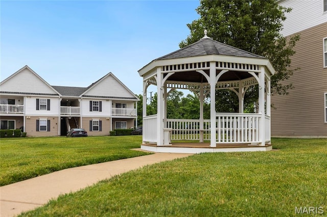 9744 Bexley Station Dr Unit F, Saint Louis, MO 63123 - view of community with a gazebo and a lawn
