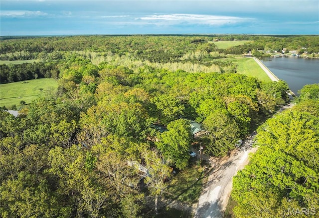 1109 Pawnee Dr, Cuba, MO 65453 - bird's eye view of a nearby body of water and a forest