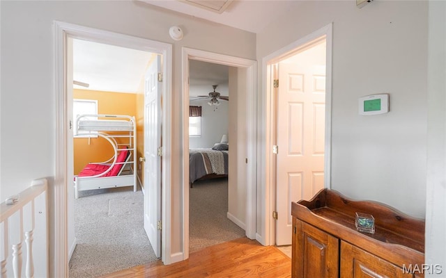 1109 Pawnee Dr, Cuba, MO 65453 - hallway with light wood-type flooring