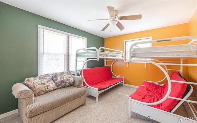 1109 Pawnee Dr, Cuba, MO 65453 - bedroom with carpet and a ceiling fan