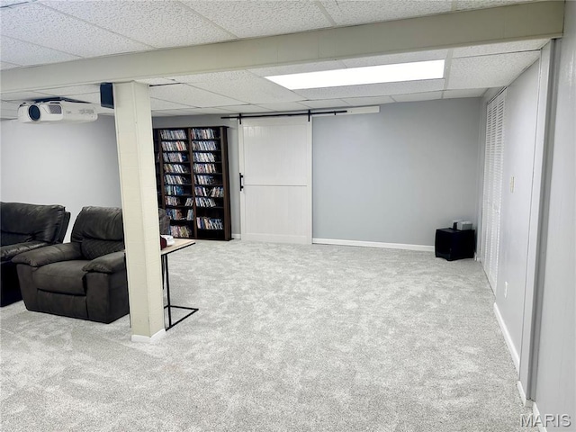 433 Snipes Dr, Saint Charles, MO 63303 - finished basement featuring carpet floors and a drop ceiling