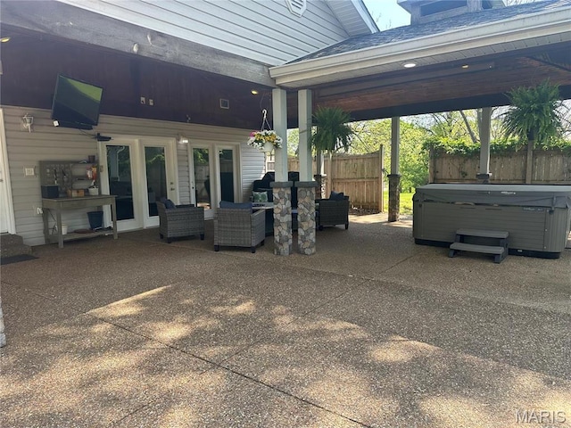 433 Snipes Dr, Saint Charles, MO 63303 - view of patio / terrace with a hot tub