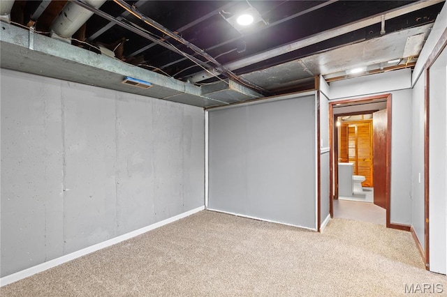 1958 Cathedral Hill Dr, Saint Louis, MO 63138 - below grade area featuring carpet