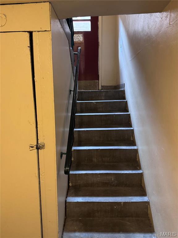 view of stairway