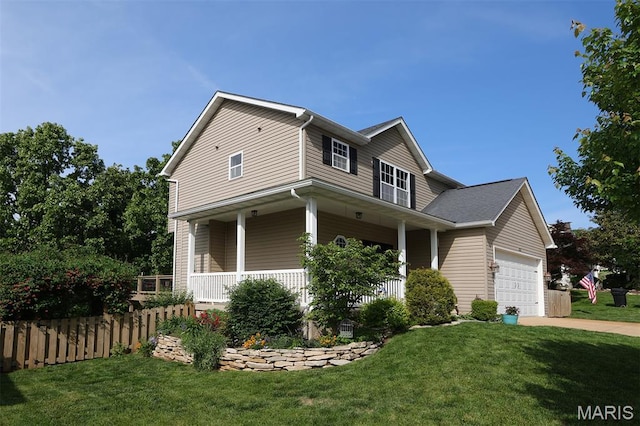 2122 Birchwood Dr, Barnhart, MO 63012 - view of front of home featuring a porch, an attached garage, and driveway