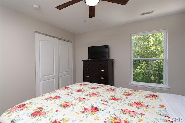 2122 Birchwood Dr, Barnhart, MO 63012 - bedroom with a closet and ceiling fan